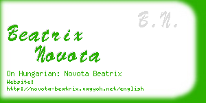 beatrix novota business card